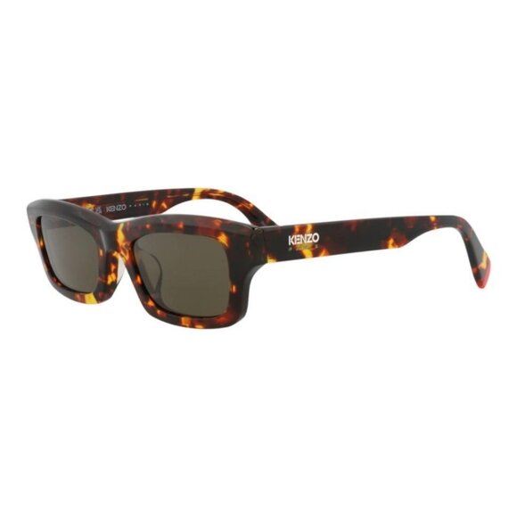 Kenzo Unisex Square/Rectangle Havana Havana Green Fashion Designer Eyewear - Picture 1 of 4